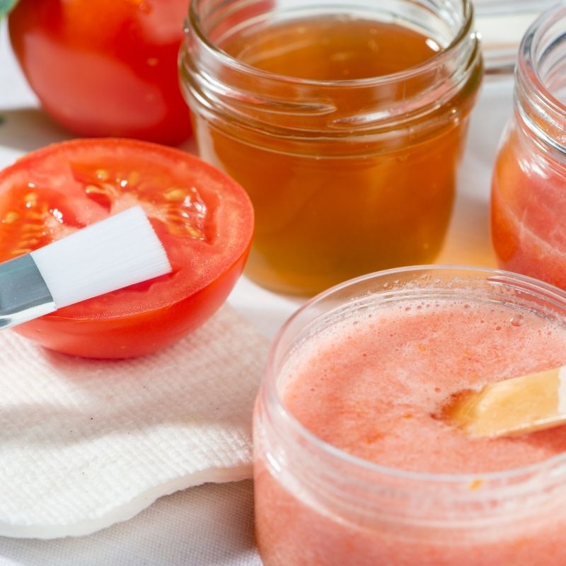 tomato facial ice cube